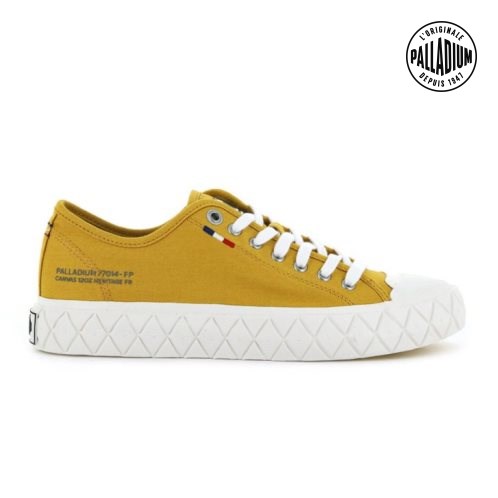 Palladium Palla Ace Canvas Low Tops Women's Sneakers Mustard | UK Z847-VAZ